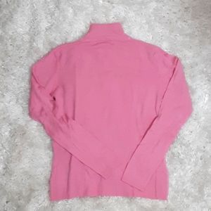 Pink womens turtleneck sweater